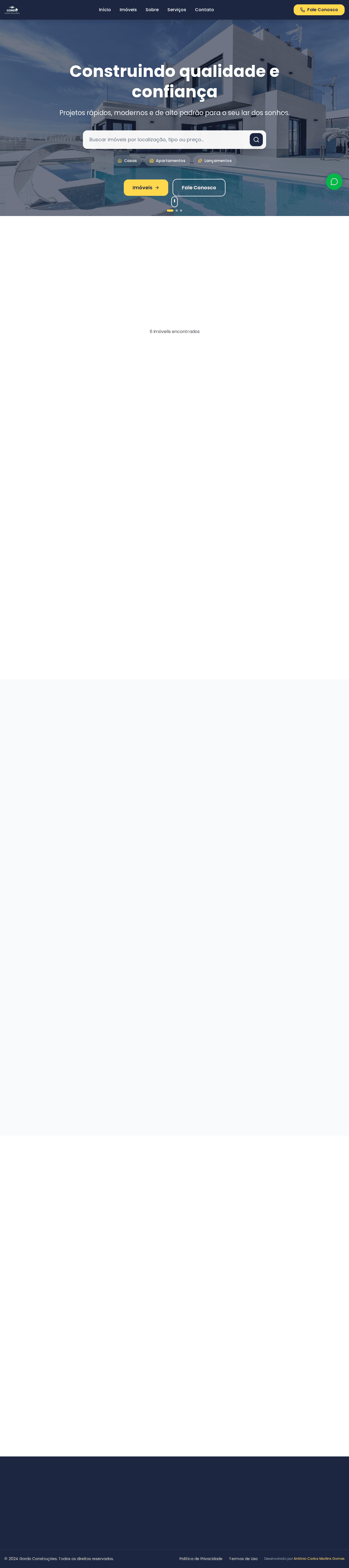 Fluxo de captação de leads na Gordo Construções