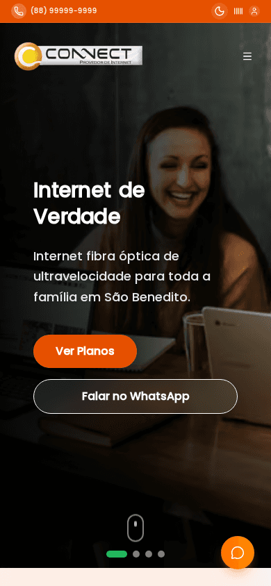 Painel administrativo da Provedor Connect