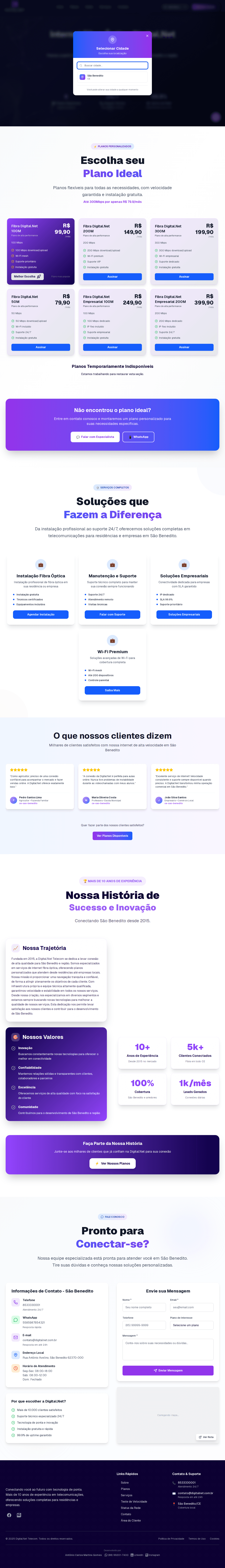 Fluxo operacional e APIs da Digital.Net Telecom